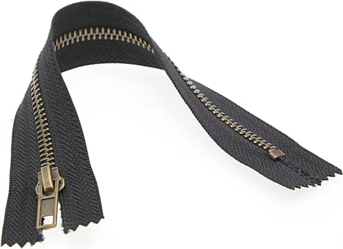 Vista 6 de Leekayer 3# Cremalleras de metal negro 9 pulgadas cierre 9.1 in cremallera de latón para coser jeans artesanías bolsa bolsillo paquete de 6