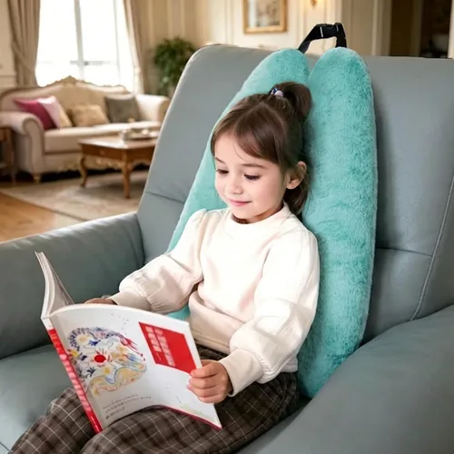 Vista 8 de Atablyn La almohada de cuello para niños proporciona doble apoyo a la cabeza y el cuello en cualquier posición de sueño en vuelos, automóviles