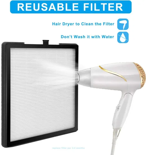 Vista 3 de Pantalla de filtros de colector de polvo de uñas con 2 piezas de repuesto para máquina de vacío de polvo de uñas