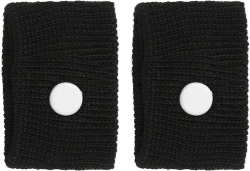 Vista 5 de Pulseras antináuseas de acupresión para el mareo del automóvil, viaje volador para avión, autobús para niños y adultos para el embarazo (negro)