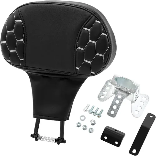 Vista 45 de Asiento de conductor, pasajero y piloto - SLMOTO Asiento de motocicleta de una pieza para 2 personas, compatible con Harley Touring Road King CVO