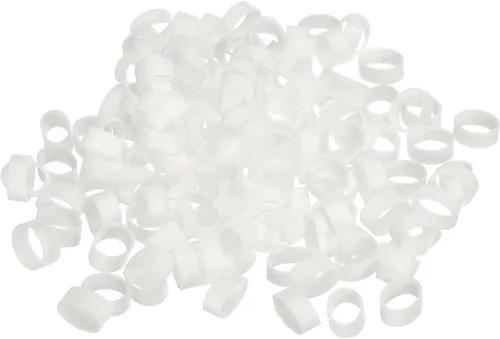Vista 8 de PATIKIL Bandas de goma de silicona, 200 piezas antideslizantes de 0.9 pulgadas, color negro plano para envolver cables, envolturas de bolsas, arte