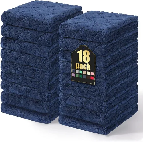 Vista 18 de Homaxy - Paquete de 12 trapos de cocina (13 x 19 pulgadas, marrón), de terciopelo coral supersuaves y absorbentes para lavar platos, paño