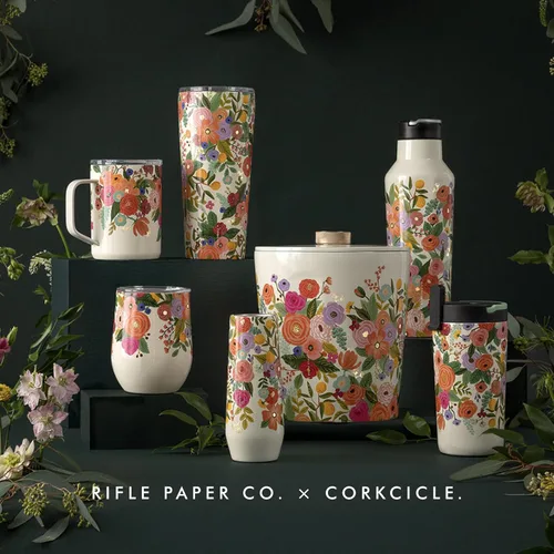 Vista 7 de Corkcicle Cubeta de hielo aislada con tapa, acero inoxidable, 100 onzas, crema para fiesta de jardín Crema para fiestas en el jardín