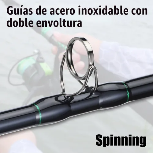 Vista 4 de Sougayilang Catfish & Inshore Spinning Combo – 30LB Drag, 4.7:1, 13+1 Bearings, 2-Piece Medium Heavy Rod for Catfish, Striper, Redfish, Carp