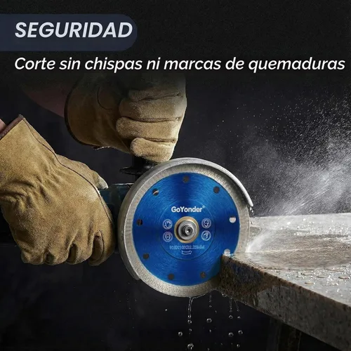 Vista 5 de GoYonder Hoja de Sierra de Diamante Super Delgada de 4" para Amoladora Hoja de Azulejo, Hoja de Sierra de Diamante para Cortar Azulejos de Porcelana