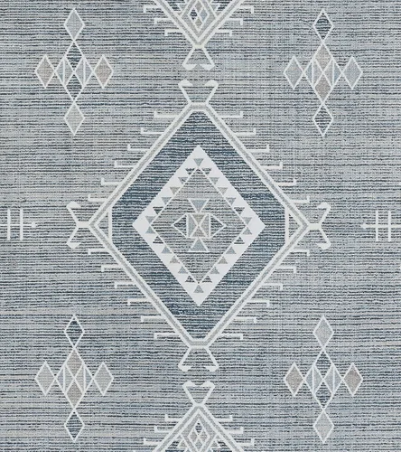 Vista 8 de Momeni Rabat - Alfombra de diseño marroquí, azul, 7'10" X 10'2