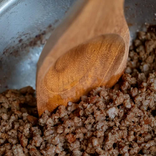 Vista 5 de FAAY Picador de madera a mano izquierda: picador de carne de teca de 13.5 pulgadas para cocinar a mano izquierda, herramienta de borde plano
