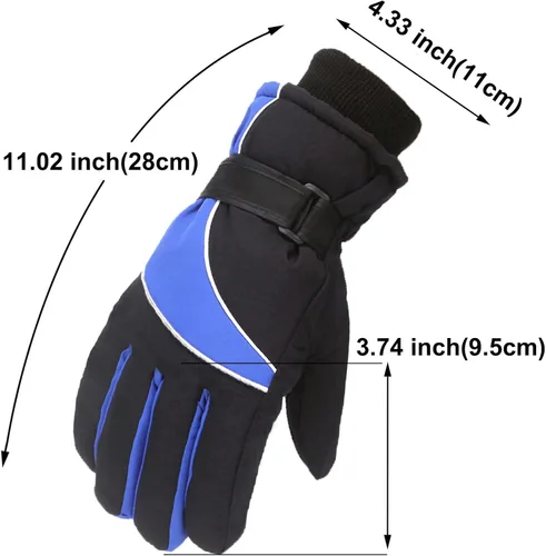 Vista 3 de Aniywn Guantes de esquí para hombres y mujeres guantes de nieve Thinsulate impermeables aislados para clima frío guantes de snowboard para invierno