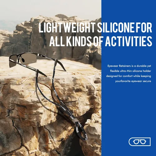 Vista 4 de Correas de gafas para deportes, soporte para gafas de sol para hombres, mujeres y niños, retenedores de gafas para deportes, viajes y uso diario