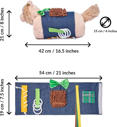Vista 4 de Fidget Muff Cat and Blanket for Elderly Manta antiestrés para demencia Productos de demencia para ancianos Regalo y actividades para personas