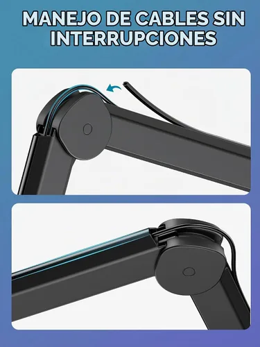 Vista 2 de InnoGear Brazo de Micrófono con Boom, Soporte de Micrófono con Canales de Gestión de Cables y Elevador de Altura para Blue Yeti FIFINE AM8 K669B