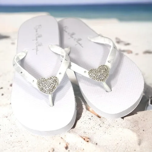 Vista 6 de Chanclas de boda en la playa con diamantes de imitación de cristal de estrella