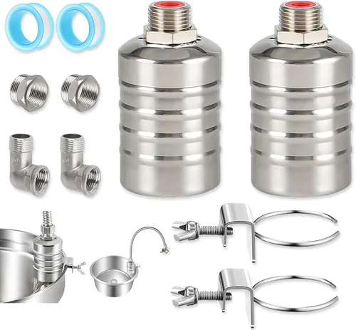 Vista 8 de Válvula de flotador con control automático de nivel de agua, válvula de tanque de cierre automático de acero inoxidable 304 con entrada