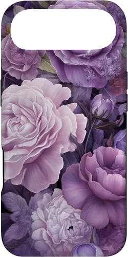 Vista 27 de Elegant Blush Pink And Purple Vintage Floral Rose And Peony Case for iPhone 16