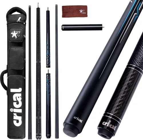 Vista 10 de CRICAL Carbon Fiber Pool Cue Set, Low Deflection, 3-Piece Break Jump Cue CL-01-CL-conjunto
