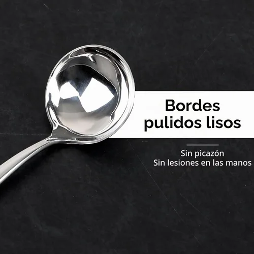 Vista 5 de Juego de 4 cucharones de salsa de acero inoxidable, juego de cucharones de salsa pequeños