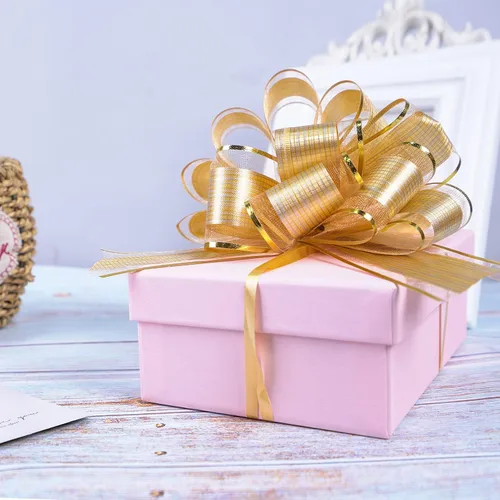 Vista 3 de 10 lazos grandes para envolver regalos, lazo con cinta para cestas de regalo de boda, lazos de envoltura de regalo de fiesta, lazos de decoración