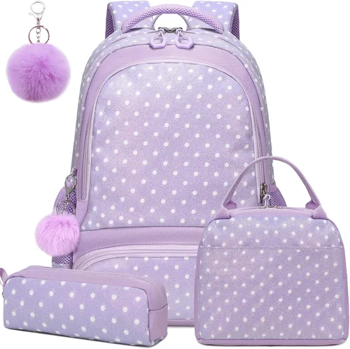 Vista 48 de Juego de mochila para niñas con diseño de unicornio, mochila escolar para niños, mochila para libros para niñas, set 3 en 1, regreso a clases