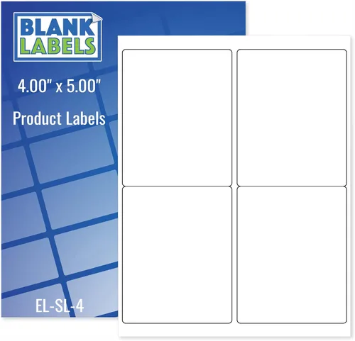 Vista 21 de Blank Labels Etiquetas de envío de media hoja, 5.5 x 8.5 pulgadas (5-1/2 x 8-1/2) etiqueta permanente blanca mate, inyección de tinta y láser