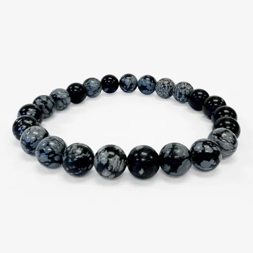 Vista 89 de Gem Avenue Handmade Round Bead Stretch Bracelet Unisex Natural Stone Beaded Jewelry for Men & Women, Elastic Wristband for Daily Wear
