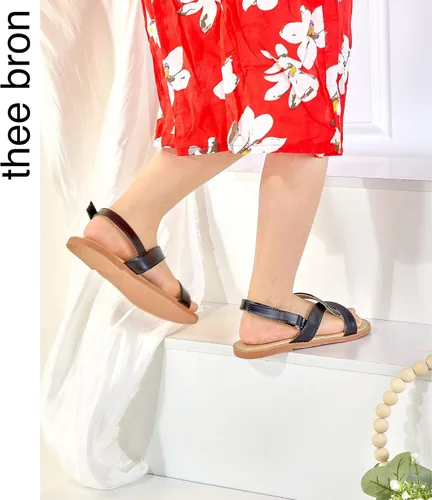 Vista 3 de THEE BRON Sandalias cómodas para niñas, zapatos para niños, sandalias con relleno