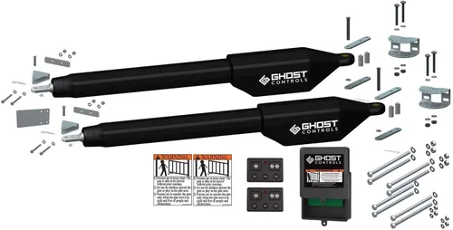 Vista 2 de Ghost Controls Kit de abridor automático de puertas para puertas batientes de entrada montadas en columna y decorativas con control remoto