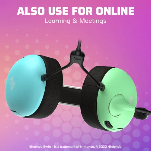 Vista 6 de PDP Gaming LVL40 Stereo Headset with Mic for Nintendo SwitchSwitch LiteOLED - Wired Power Noise Cancelling Microphone, Lightweight, Soft Comfort On