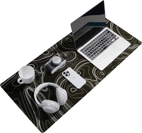 Vista 15 de Reniteco Alfombrilla de mouse grande para juegos con bordes cosidos duraderos, base de goma antideslizante, alfombrilla de mouse para teclado
