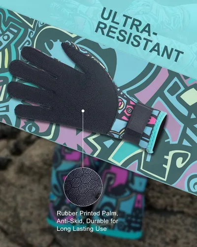 Vista 4 de XUKER Guantes de neopreno para mujeres y hombres, guantes de buceo de 0.118 pulgadas para mantener el calor para buceo, buceo, kayak, esnórquel