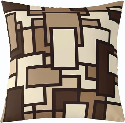 Vista 117 de Juego de 2 fundas de almohada abstractas de 16 x 16 pulgadas para niños, niñas, adolescentes, decoración de dormitorio, moderna a rayas, decoración