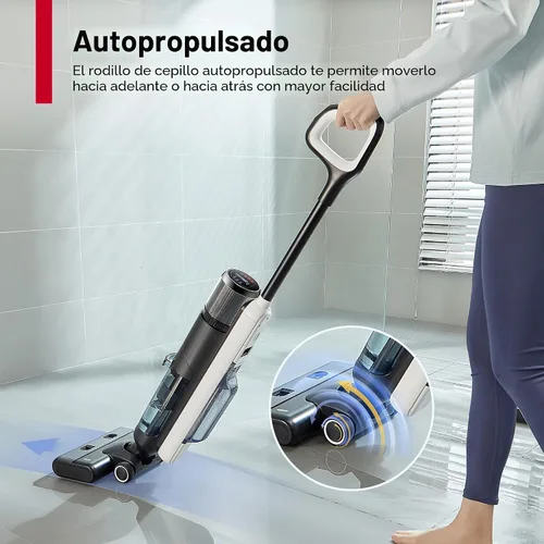 Vista 7 de Ultenic Aspiradora y trapeador inalámbrico en seco y húmedo, Combo de aspiradora y trapeador con auto-limpieza, 50 minutos de duración, detección