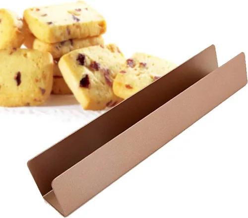 Vista 8 de Cortadores de galletas rectangulares de acero al carbono, molde de galletas en forma de U, molde de pan para galletas, modelo de galletas, molde