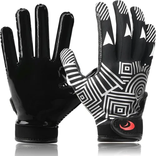 Vista 12 de Guantes de fútbol juvenil para niños, guantes receptores de agarre de silicona con capacidad de súper palo para la mejor experiencia de juego