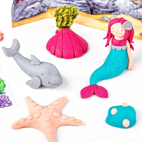 Vista 4 de FIMO Kids 10013786 Forma Play Sirena, surtido, multicolor