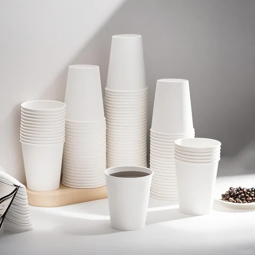 Vista 6 de Vasos de papel, paquete de 100 vasos desechables de 8 onzas, tazas de café desechables de 8 onzas, tazas de té y agua para el hogar, oficina