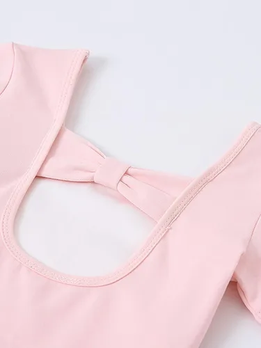 Vista 8 de Stelle Leotardo de ballet para niñas, trajes de gimnasia con lazo en la espalda