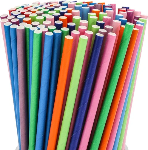 Vista 14 de 100 unidades de pajitas de árbol de coco, pajitas desechables de plástico en forma de panal, suministros para decoración de fiesta tropical hawaiana