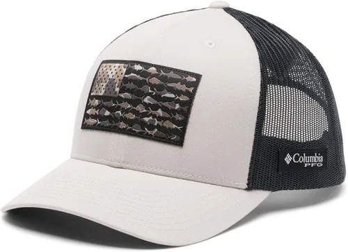 Vista 297 de Columbia Gorra de bola de malla Bandera antigua de malva/blanco/pescado