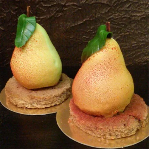 Vista 3 de Moldes de silicona en forma de pera, herramientas de decoración de pasteles, utensilios para hornear, mousse de postre francés, molde para hornear