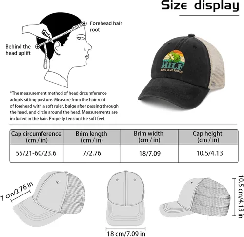 Vista 7 de Sombrero de ranas Hombre I Love Frogs Sombrero Hombres Gorra de béisbol Gorras ajustables