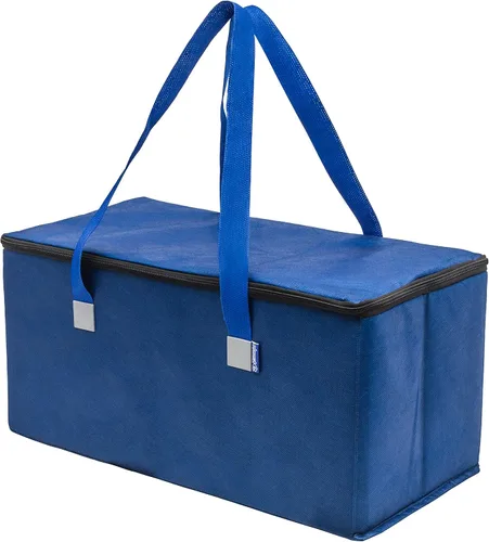 Vista 5 de Pack de 3 bolsas de la compra Planet E, para comestibles, reutilizables, grandes, plegables, con bases reforzadas, hechas de plástico reciclado