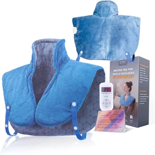 Vista 10 de Nalax Almohadilla de calentamiento rápido de 30 segundos para cuello, hombros y espalda, alivio del dolor infrarrojo lejano 6 veces más profundo, 8