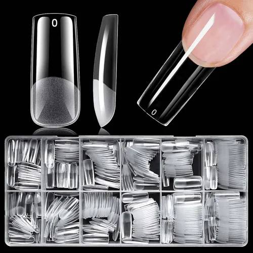 Vista 15 de 420 puntas de uñas cuadradas medianas, uñas postizas medianas