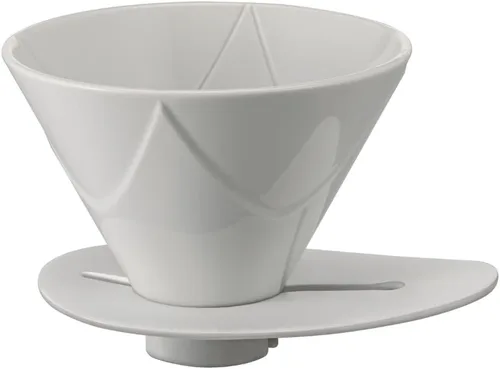 Vista 8 de Hario V60 "Mugen" Goteador de café de plástico, Tamaño 02, Negro transparente