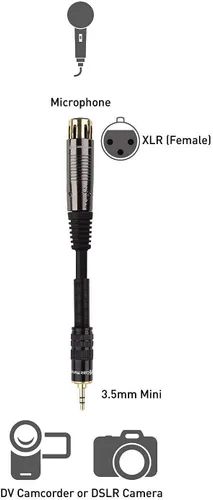 Vista 9 de Cable Matters 1 cable XLR de 0.138 in a XLR - Cable 2 desequilibrado de 0.138 in a XLR - 6 pies