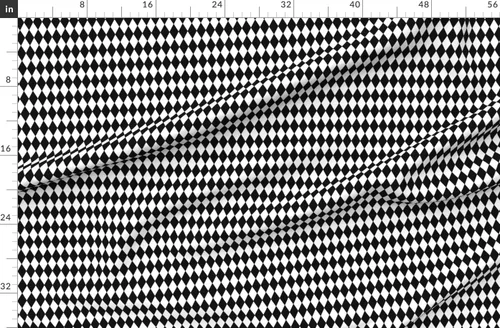 Vista 7 de Spoonflower Tela - Diamantes Negro Blanco Pequeño Diamante Cuadros Geométrico Impreso en Tela de Gasa Cuarto Grasa - Costura Ropa de Moda Vestidos