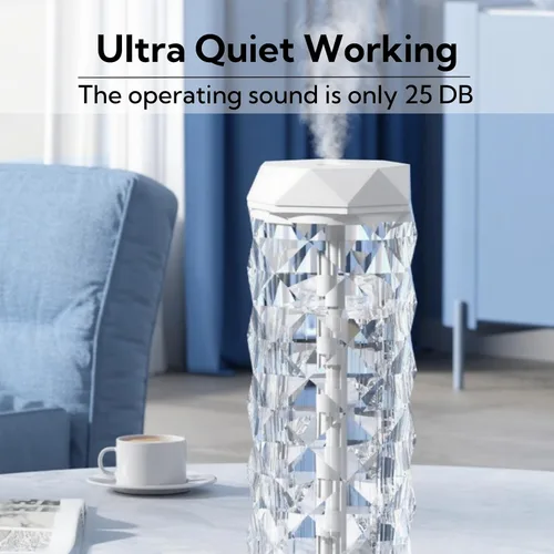 Vista 6 de Humidificador portátil pequeño con boquilla doble, humidificadores grandes de niebla fría, puertos de pulverización dobles, protección contra
