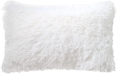 Vista 17 de DECOBIRD Funda de almohada de 18 x 18 pulgadas, extra suave, lumbar, peluda, de piel sintética, decoración del hogar, funda de cojín de doble cara