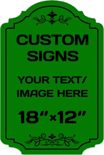 Vista 11 de Letreros metálicos personalizados de aluminio resistentes a la intemperie, texto e imagen personalizados, varios tamaños, peligro, jardín, puerta